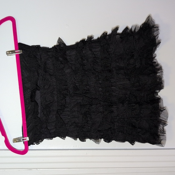 Mango Black Ruffled Mini Skirt - Picture 2 of 3